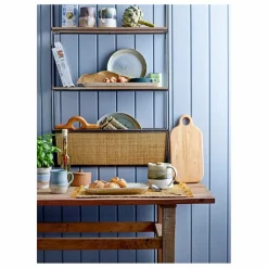 Sale Bloomingville Assiette Heather en grès D27 cm | Gris vert