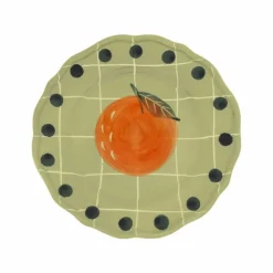 New Bitossi Assiette Orange | Vert d'eau