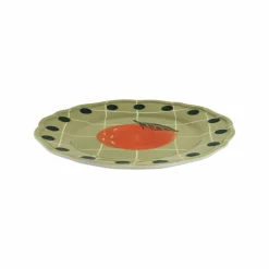 New Bitossi Assiette Orange | Vert d'eau