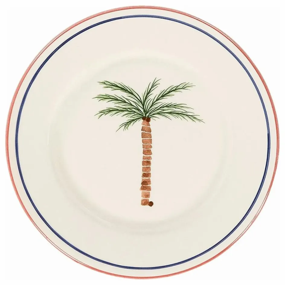 Clearance Anna + Nina Assiette Palm Tree | Blanc