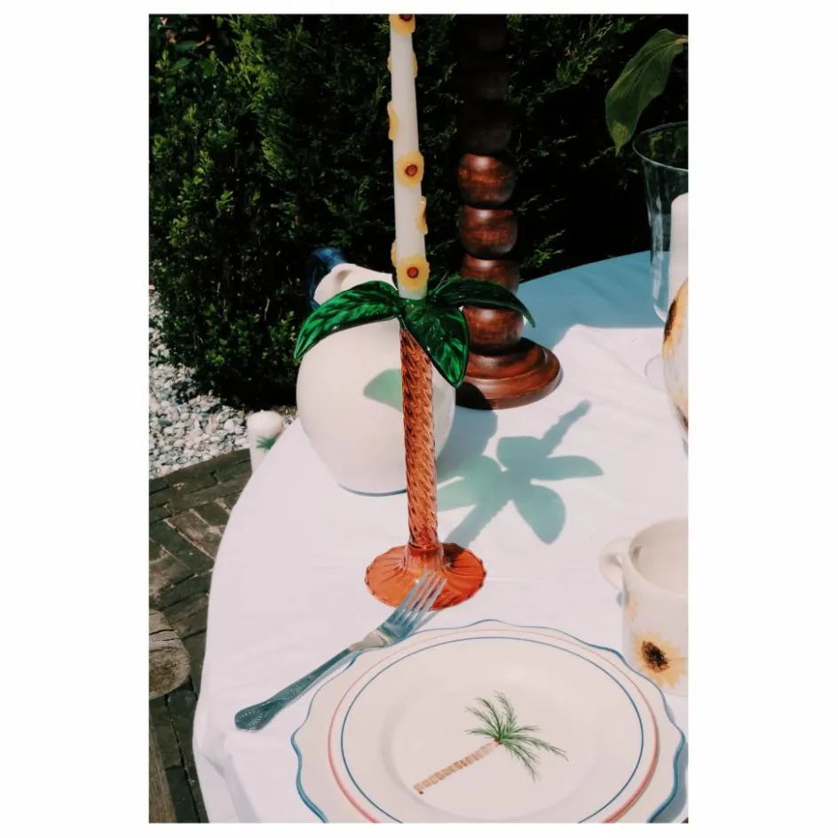 Clearance Anna + Nina Assiette Palm Tree | Blanc