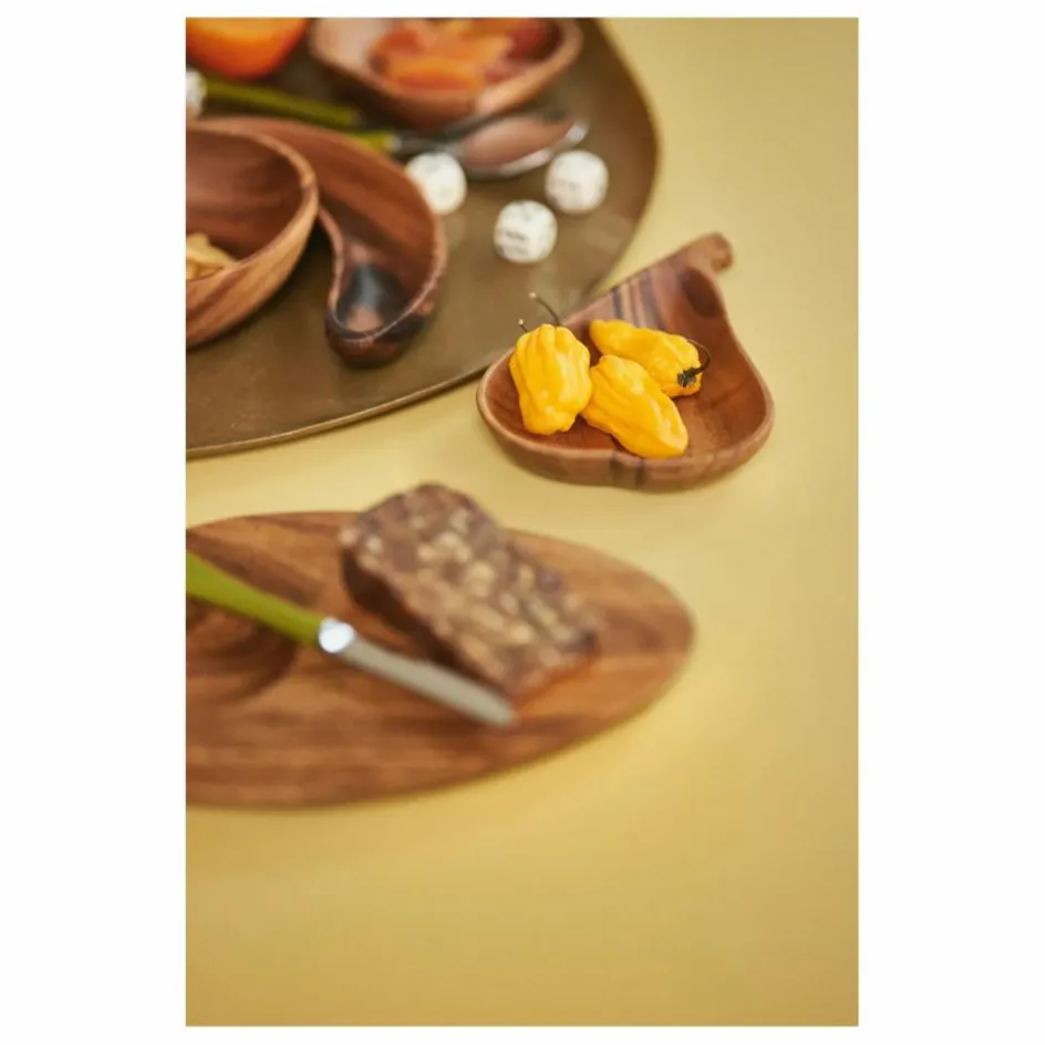 New Assiette Poire en acacia Enfant Vaisselle Enfant|Art De La Table