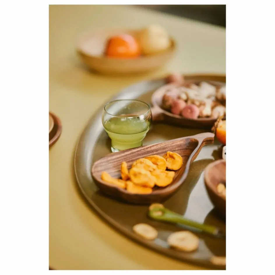 New Assiette Poire en acacia Enfant Vaisselle Enfant|Art De La Table