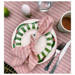 Anna + Nina Assiette rayée - 22cm | Vert