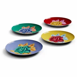 Clearance Lisa Corti Assiettes à dessert Indian Tiger - Set de 4 | Multicolore