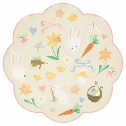 Meri Meri Assiettes à dîner icône de Pâques - Set de 8 ||Enfant Décoration De Fête