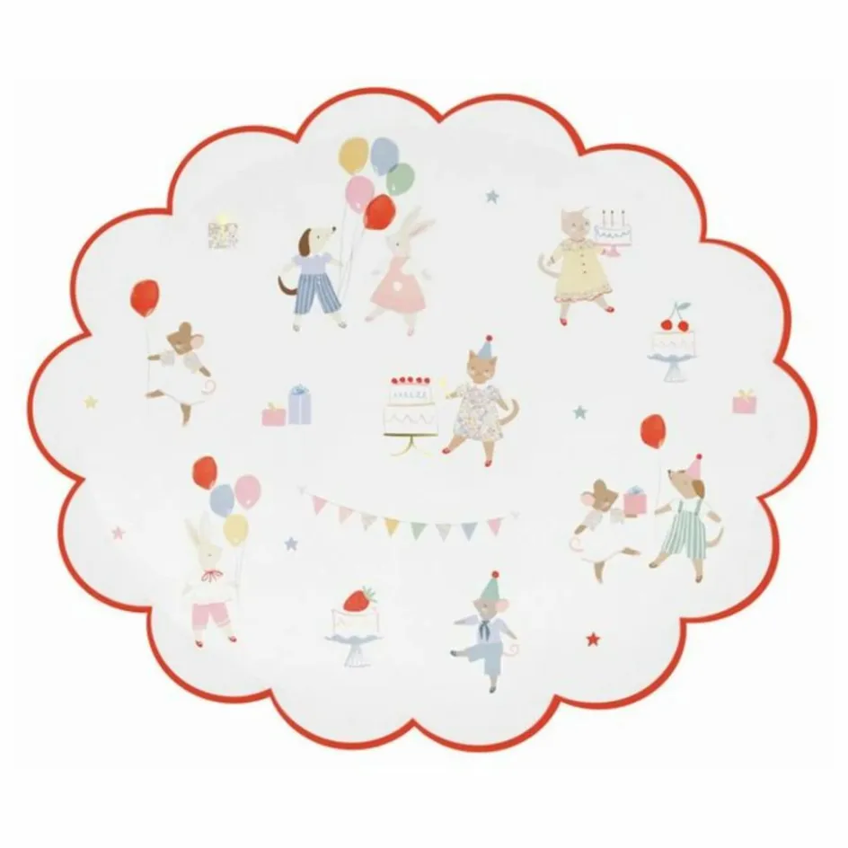 Discount Assiettes d'anniversaire Animal Friends - Set de 8 Enfant Décoration De Fête