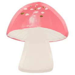 Meri Meri Assiettes en carton Champignon - Set de 8 Multicolore