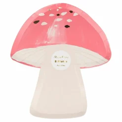Meri Meri Assiettes en carton Champignon - Set de 8 Multicolore