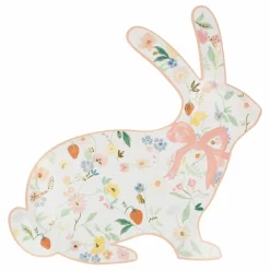 Enfant Meri Meri Décoration De Fête*Assiettes en forme de lapin floral printanier - Set de 8 |