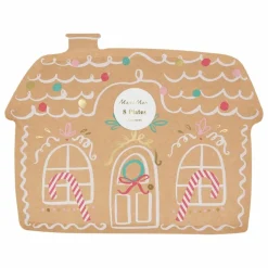 Meri Meri Assiettes en papier Gingerbread - Lot de 8|Enfant Décoration De Fête