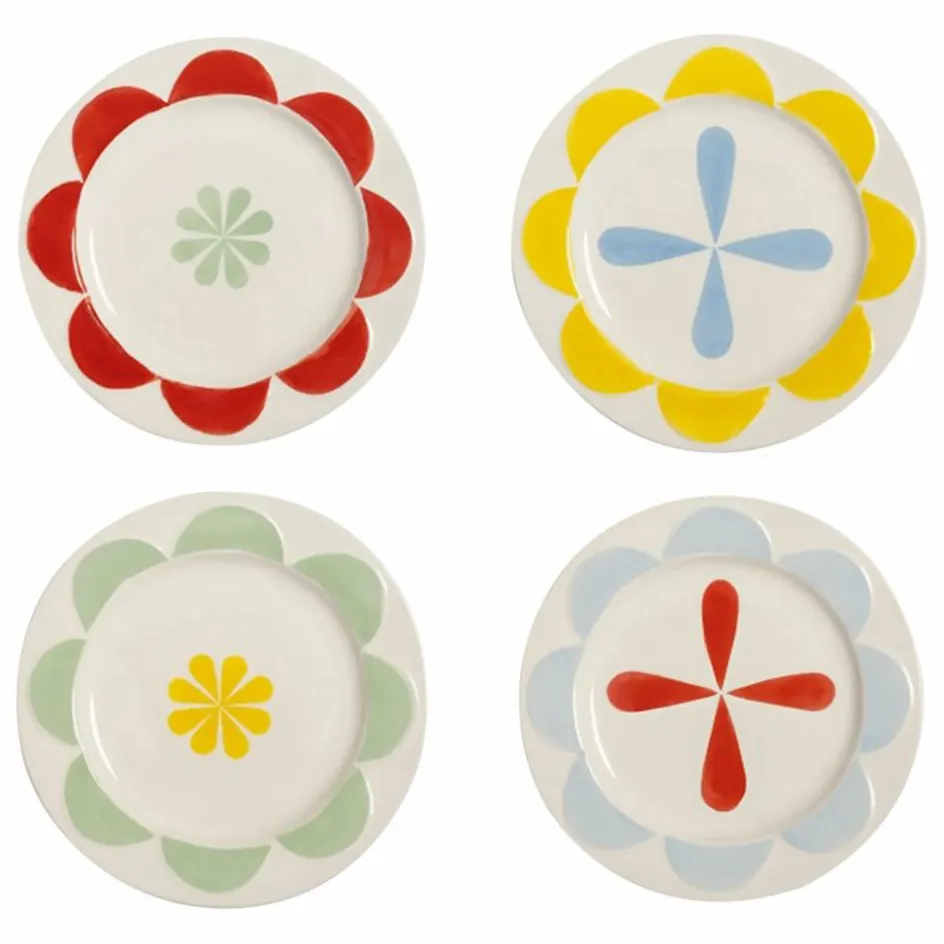 &Klevering Assiettes Folk - Set de 4| Art De La Table