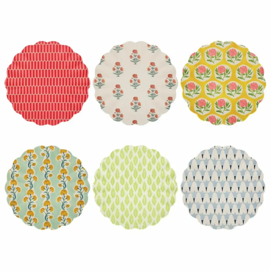 Meri Meri Assiettes réutilisables - x Molly Mahon - Set de 6|Enfant Vaisselle Enfant|Art De La Table