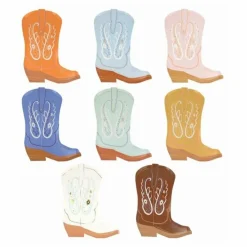Meri Meri Assiettes Santiag Western - Set de 8|Enfant Décoration De Fête