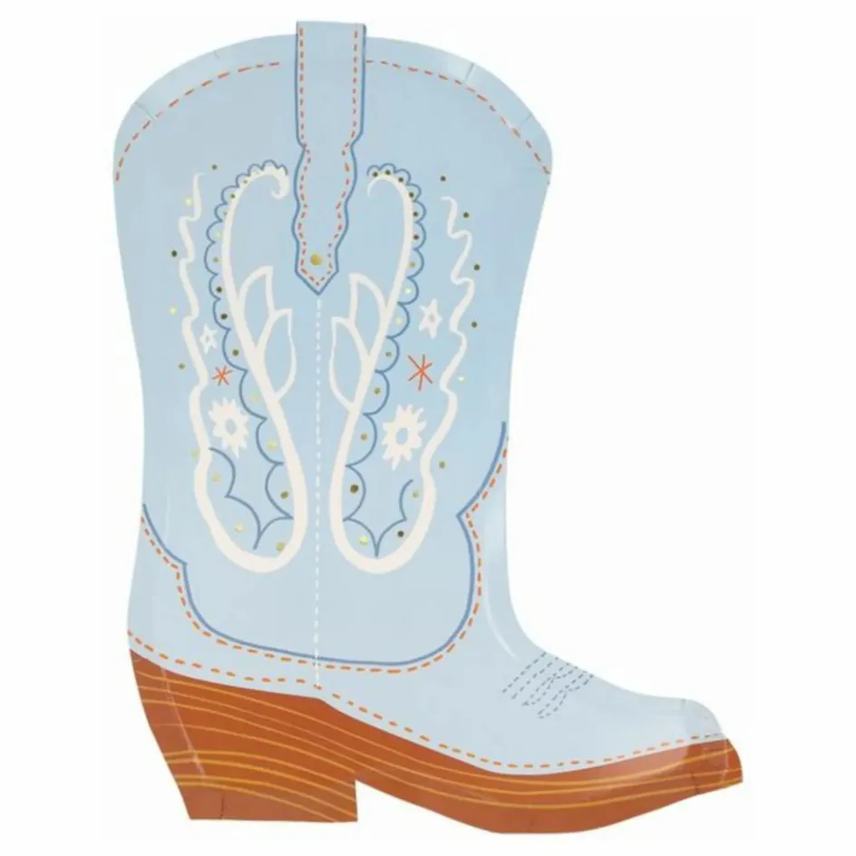 Meri Meri Assiettes Santiag Western - Set de 8|Enfant Décoration De Fête