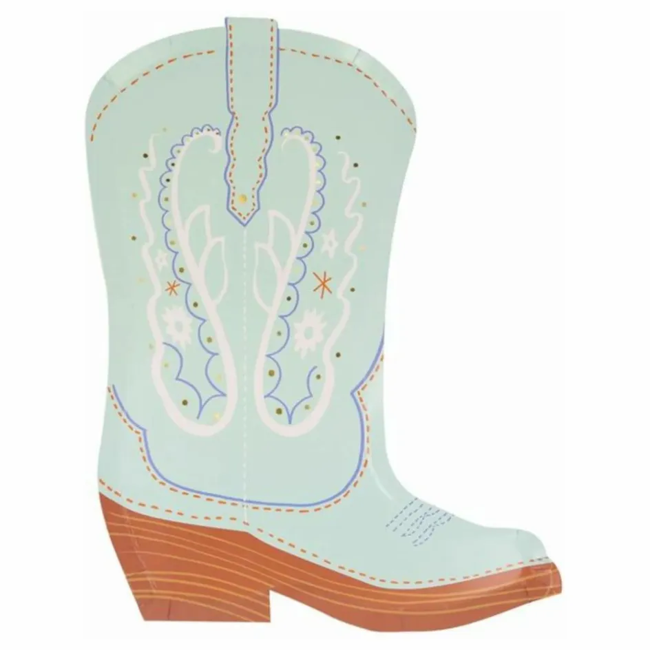 Meri Meri Assiettes Santiag Western - Set de 8|Enfant Décoration De Fête