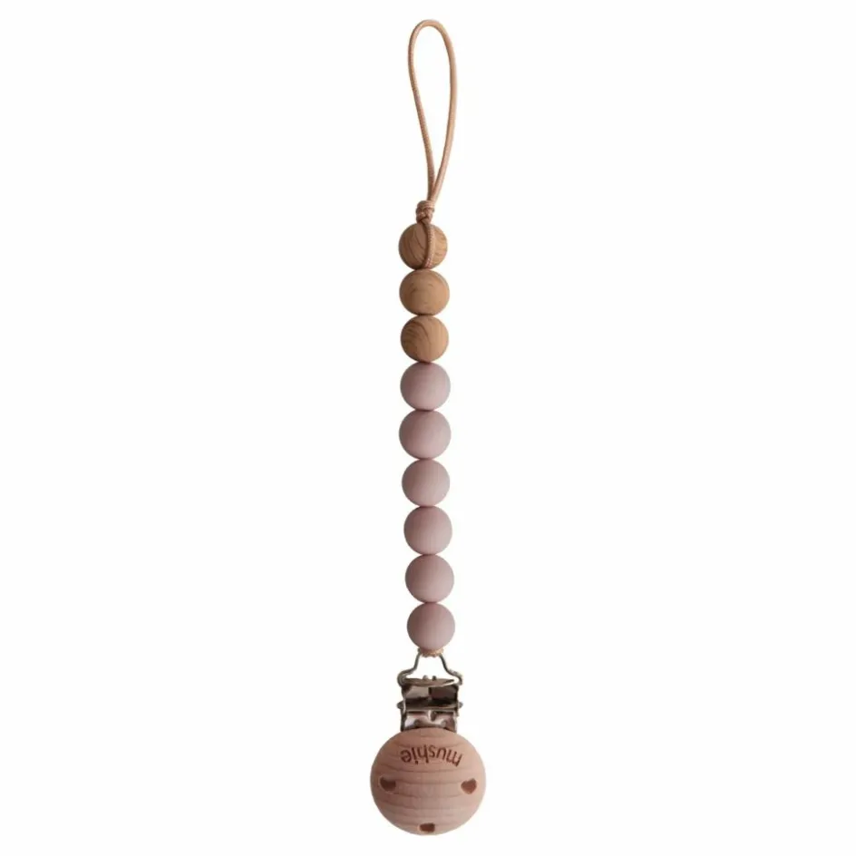 Sale Mushie Attache-tétine Eva | Blush