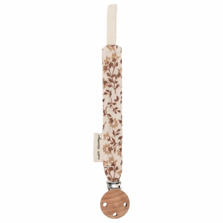 Discount Main Sauvage Attache-tétine Hibiscus | Sienne