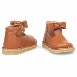 Discount Petit Nord Babies T-Bar Bow | Cognac