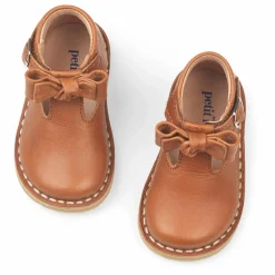 Discount Petit Nord Babies T-Bar Bow | Cognac