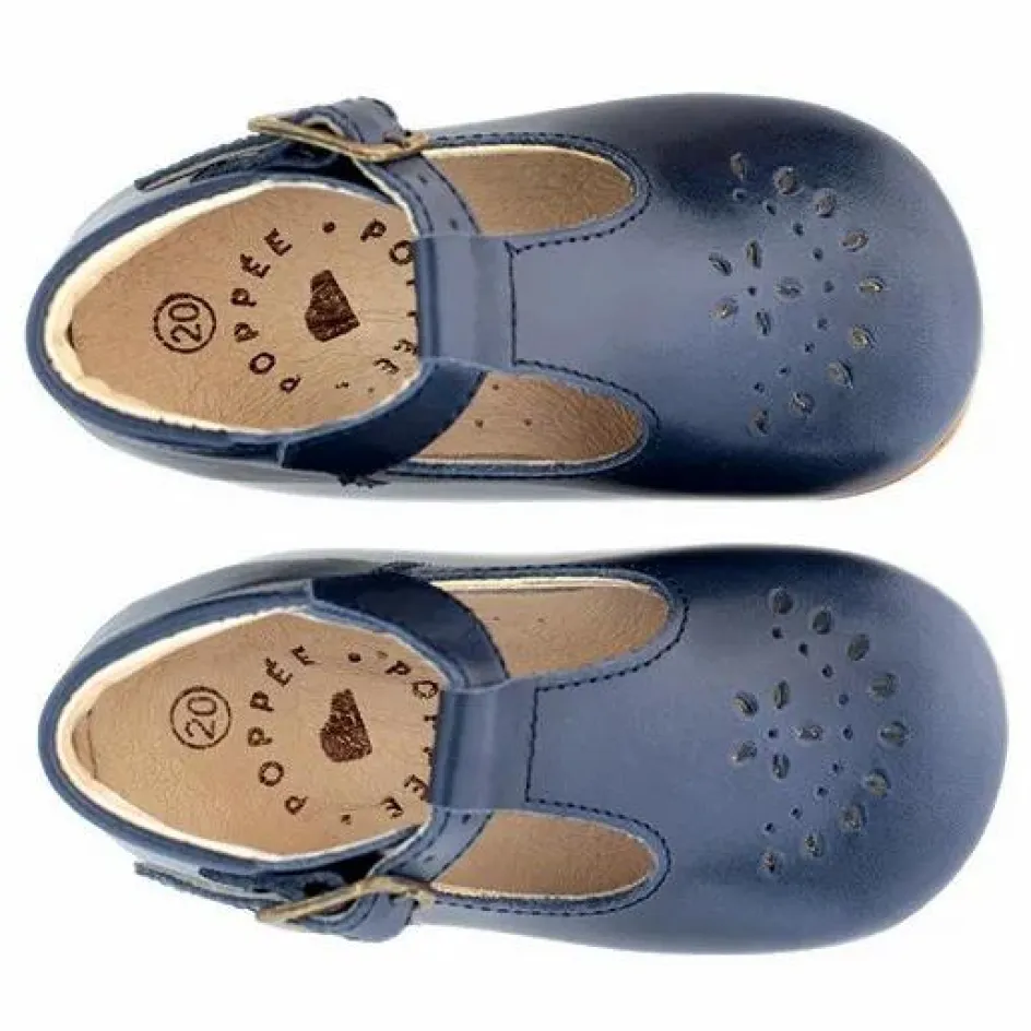 Hot Poppée Babies T-Bar Milton | Bleu marine