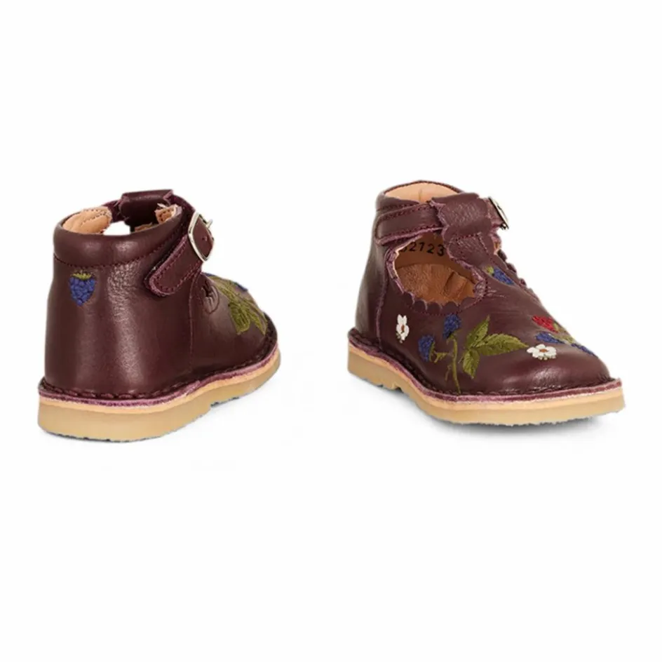 Outlet Petit Nord Babies T-Bar Scallop - Collection Uniqua | Prune