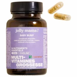 Jolly Mama Babybump Multivitamines Complément alimentaire - 60 gélules| Compléments Alimentaires|Compléments Alimentaires