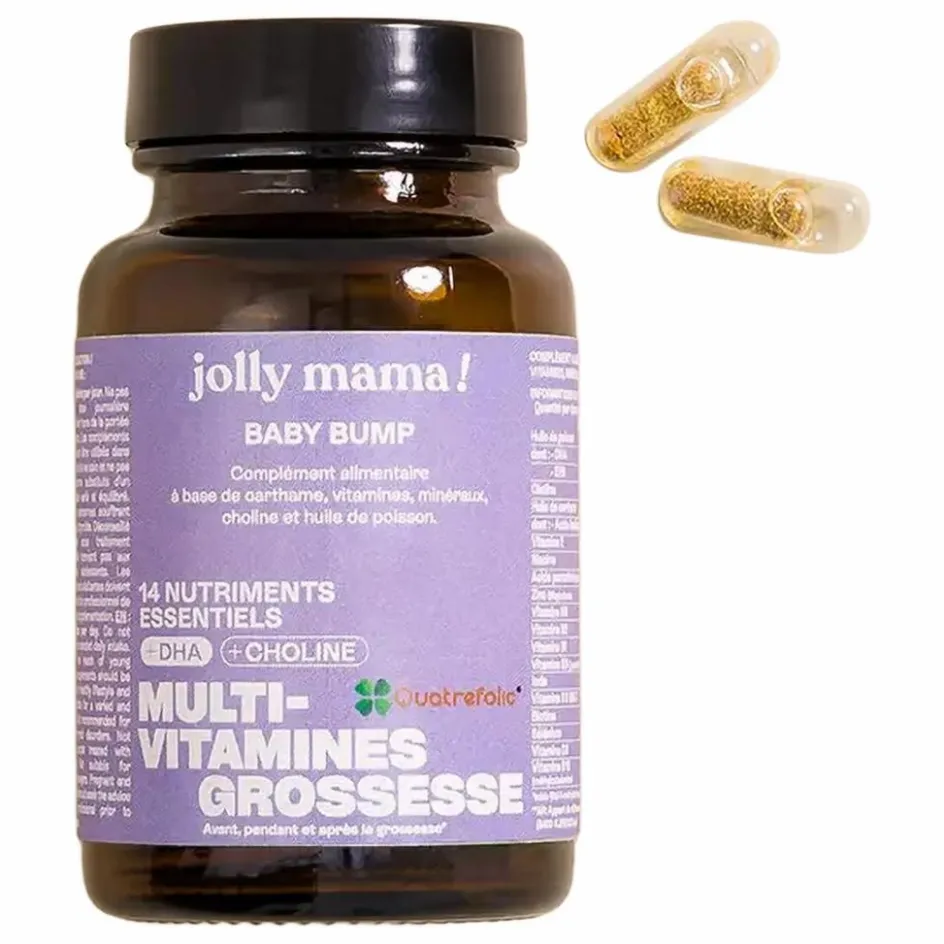 Jolly Mama Babybump Multivitamines Complément alimentaire - 60 gélules| Compléments Alimentaires|Compléments Alimentaires