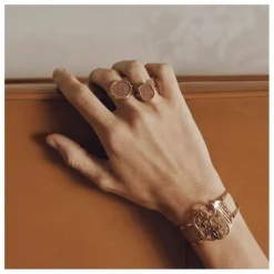 Best Ginette NY Bague Disc | Gold Sandstone