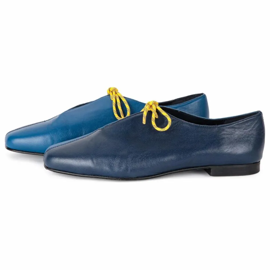 Bobo Choses Ballerines Color Block Cuir - Collection Femme | Bleu nuit