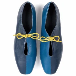 Bobo Choses Ballerines Color Block Cuir - Collection Femme | Bleu nuit