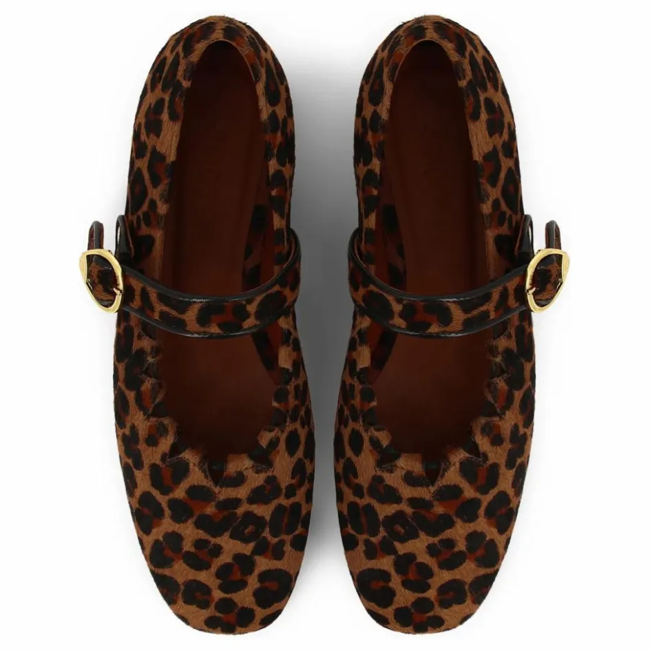 Socque Paris Ballerines Ginger Léopard ||Femme Derbies, Mocassins, Ballerines