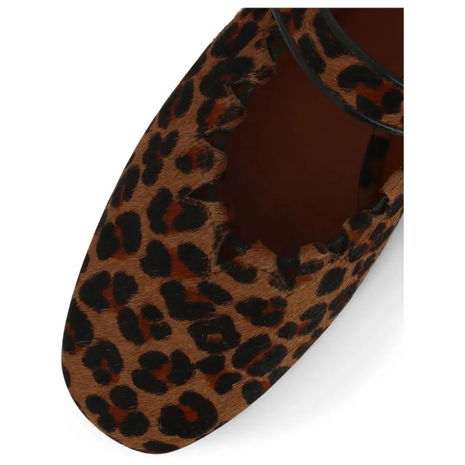 Socque Paris Ballerines Ginger Léopard ||Femme Derbies, Mocassins, Ballerines