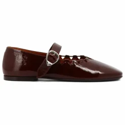 Hot Socque Paris Ballerines Ginger Vernis | Chocolat