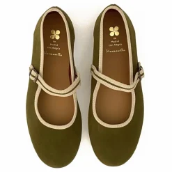 Discount Hermosilla Ballerines Honfleur - Collection Femme | Vert kaki