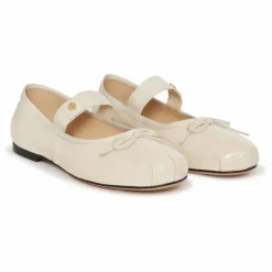 Sale Anine Bing Ballerines Jolie Cuir Craquelé | Ivoire