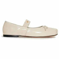 Sale Anine Bing Ballerines Jolie Cuir Craquelé | Ivoire