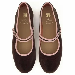 Hot Hermosilla Ballerines León Velours - Collection Femme | Chocolat
