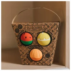 Best Oli & Carol Balles sensorielles Salade de fruits - Lot de 3 Multicolore