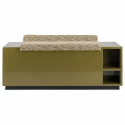 The Socialite Family Chaises, Tabourets, Bancs*Banc coffre Cameleon en bois laqué et tissu effet tweed |