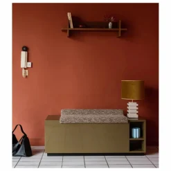 The Socialite Family Chaises, Tabourets, Bancs*Banc coffre Cameleon en bois laqué et tissu effet tweed |