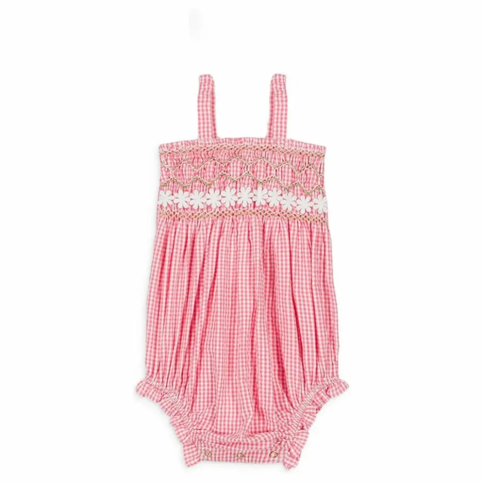Best Louise Misha Barboteuse Francesca Coton Bio | Rose bonbon