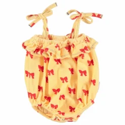 New Piupiuchick Barboteuse Nœud Eponge Bio | Jaune