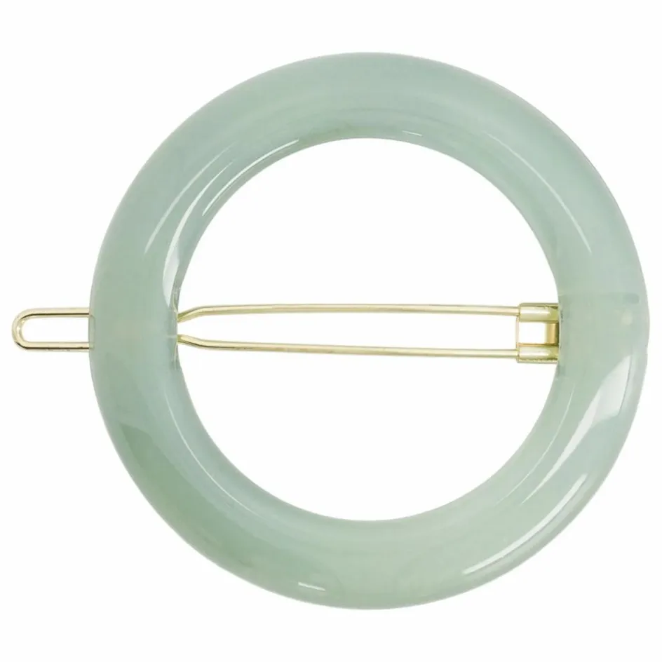 Hot Bachca Barrette ronde Opaline | Vert d'eau
