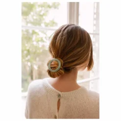 Hot Bachca Barrette ronde Opaline | Vert d'eau