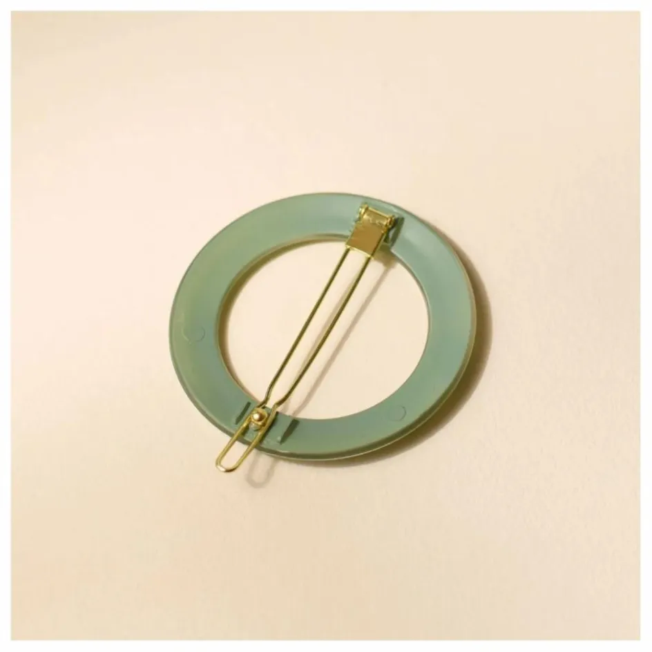 Hot Bachca Barrette ronde Opaline | Vert d'eau