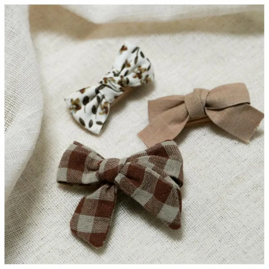 Outlet Gentil Coquelicot Barrettes - Set de 3 Caramel