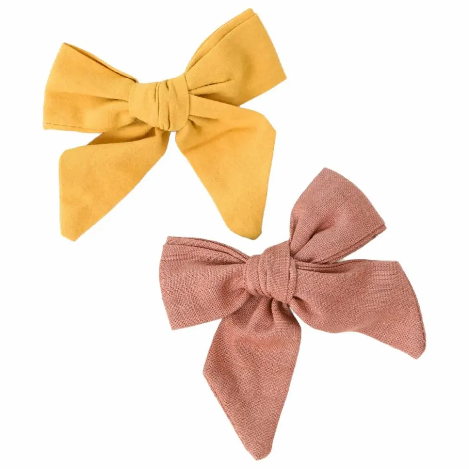 Enfant Gentil Coquelicot Accessoires De Mode*Barrettes Nœuds - Set de 2 |