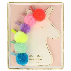 Meri Meri Barrettes Pompons - Set de 6|Enfant Accessoires De Mode
