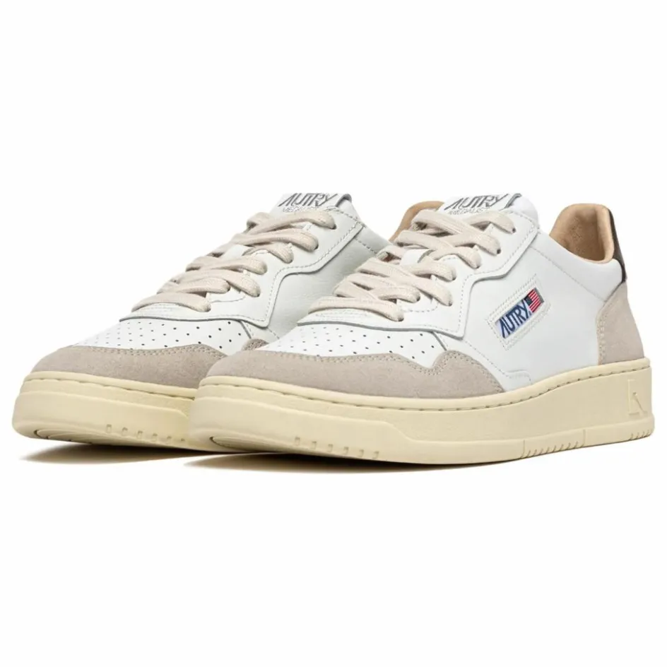 Autry Basket Medalist Low Cuir Et Suède ||Homme Sneakers, Chaussures